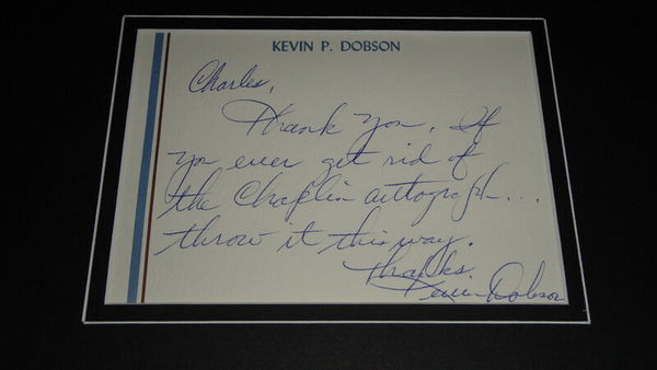 Kevin Dobson Signed Framed Handwritten Note & Photo Display Kojak