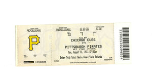 Aug 1 2011 Chicago Cubs @ Pittsburgh Pirates Ticket Derrek Lee 2 HR