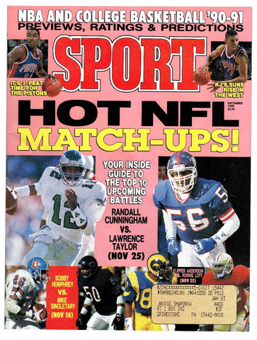 VINTAGE Dec 1990 Sport Magazine Randall Cunningham Lawrence Taylor