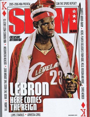 ORIGINAL Vintage December 2005 Slam Magazine Lebron James The King Cavs