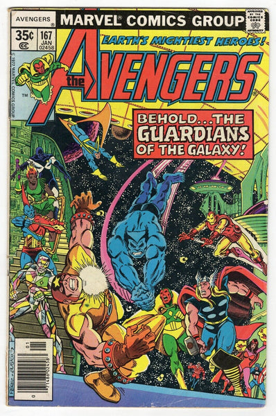 Avengers #167 VINTAGE 1978 Marvel Comics Guardians of the Galaxy