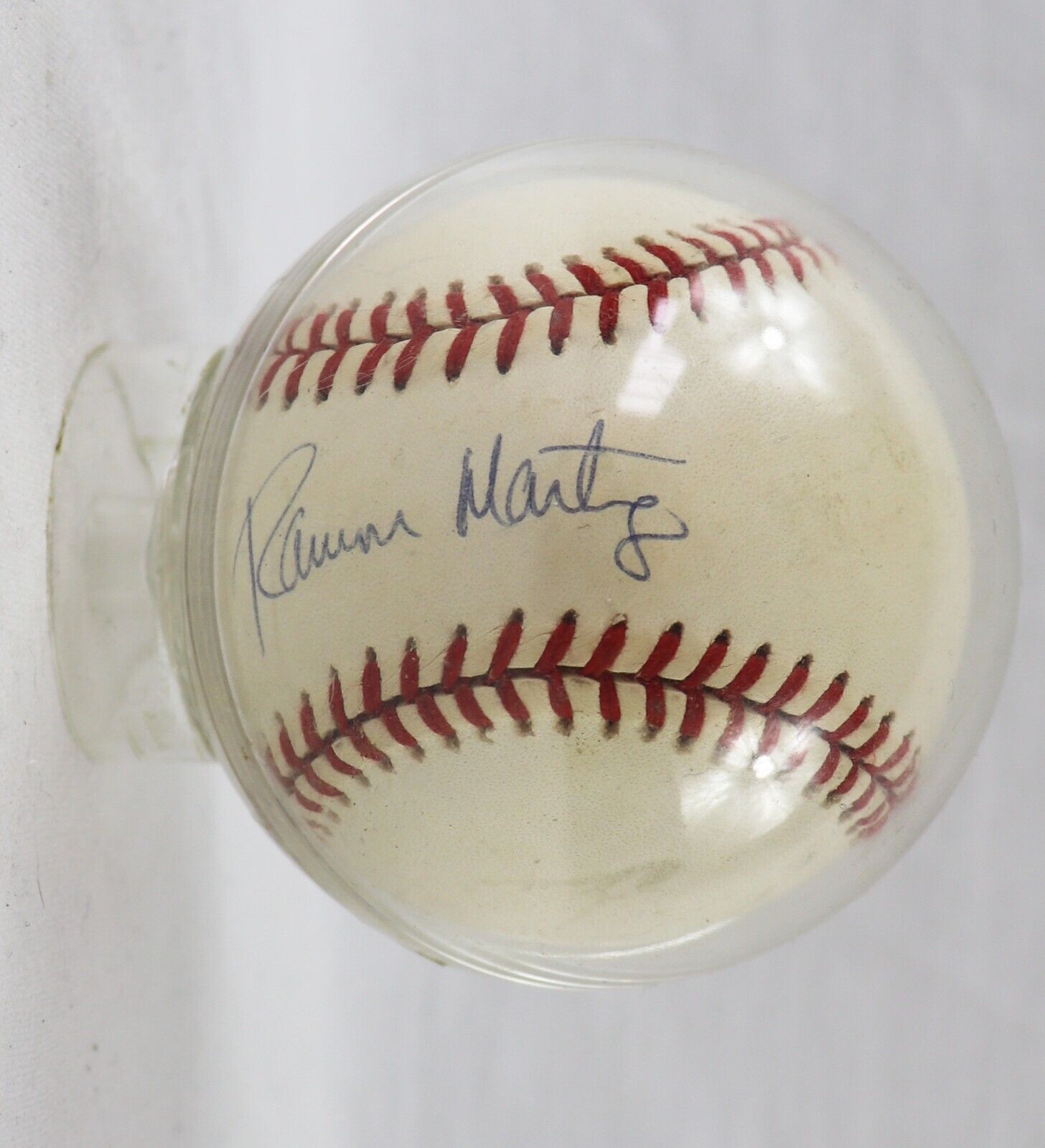 Ramon Martinez Signed ONL White Baseball Dodgers