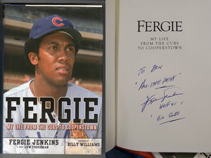 Fergie Jenkins Signed Hardcover Book My Life From the Cubs to Cooperstown