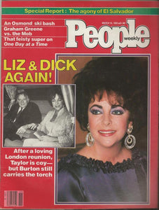 People Weekly Magazine March 15 1982 Elizabeth Taylor Richard Burton