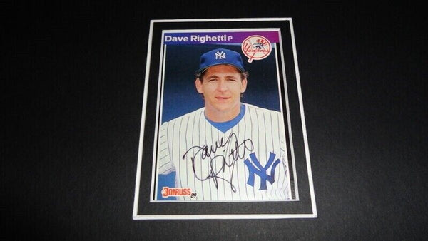 Dave Righetti Signed Framed 11x17 Photo Display New York Yankees