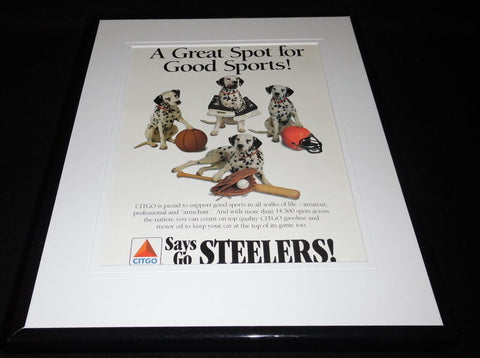 1997 Citgo / Pittsburgh Steelers Framed 11x14 ORIGINAL Vintage Advertisement