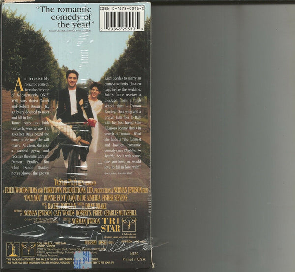 VINTAGE Only You VHS Cassette Marisa Tomei Robert Downey Jr