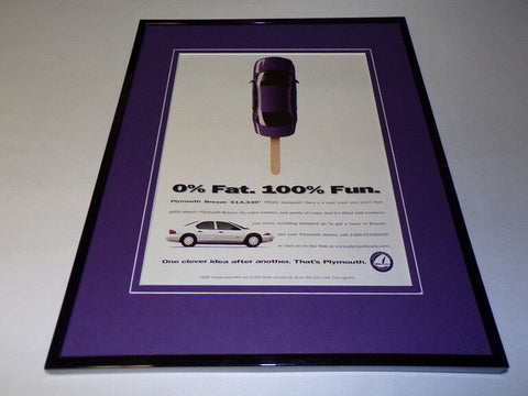 1996 Plymouth Breeze Framed 11x14 ORIGINAL Vintage Advertisement