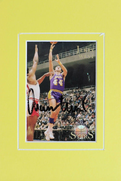 Jerry West Signed Framed 16x20 Photo Display JSA Lakers WVU 