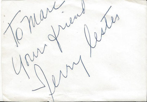 Terry Lester Signed Vintage Album Page