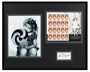 Shirley Temple Black Signed Framed 16x20 Photo & Stamp Display