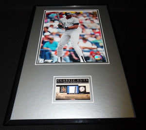 Dave Winfield Framed 11x17 Game Used Jersey 2 Color & Photo Display Yankees