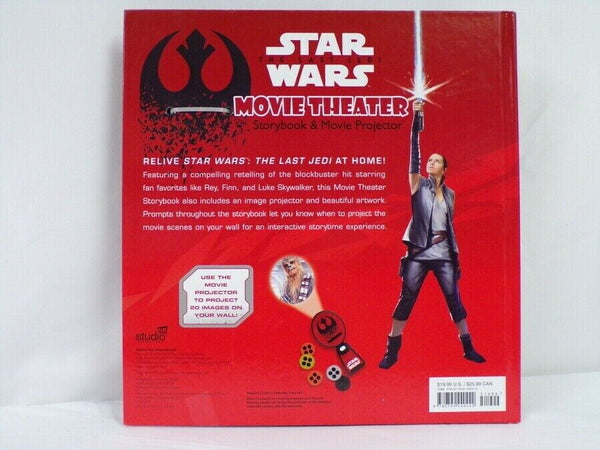 NEW Star Wars Last Jedi Movie Theater Storybook & Movie Projector