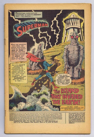 Superman #251 ORIGINAL Vintage 1972 DC Comics 48 Page Giant (Coverless)