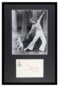 Gene Kelly Signed Framed 12x18 Christmas Card & Photo Display AW