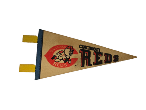 VINTAGE 1970s Cincinnati Reds Mini Pennant