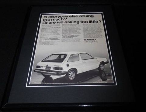 1984 Subaru Automobiles 11x14 Framed ORIGINAL Vintage Advertisement 