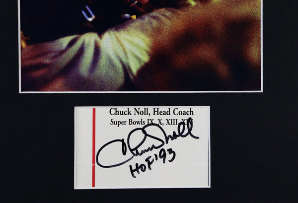 Chuck Noll Signed Framed 11x14 Photo Display Steelers