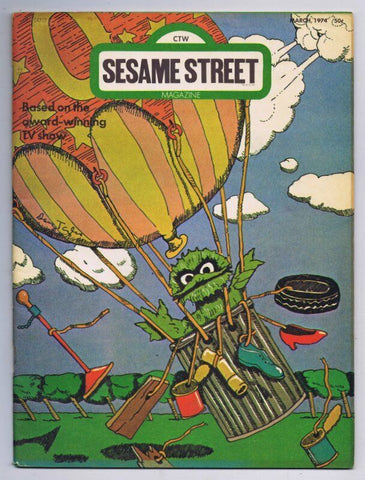 ORIGINAL Vintage March 1974 Sesame Street Magazine Oscar the Grouch