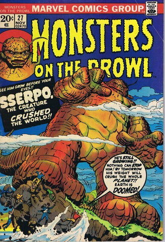 Monsters on the Prowl #27 ORIGINAL Vintage 1974 Marvel Comics Sserpo