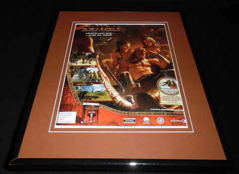 Age of Conan Hyborian Adventure 2008 Framed 11x14 ORIGINAL Vintage Advertisement