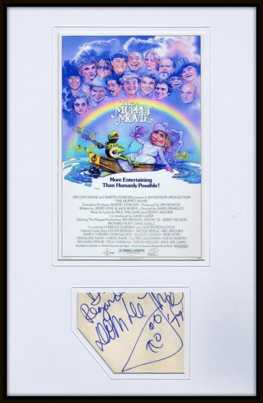 Dom Deluise Signed Framed 11x17 Muppet Movie Poster Display