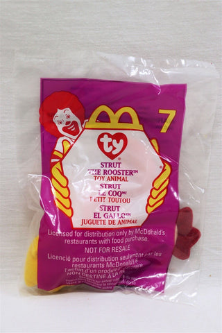 ORIGINAL Vintage 1999 McDonald's Ty Teenie Beanie Baby Strut Rooster