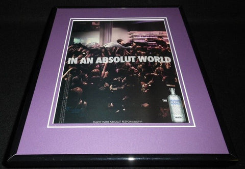 2008 In An Absolut World Vodka Framed 11x14 ORIGINAL Vintage Advertisement