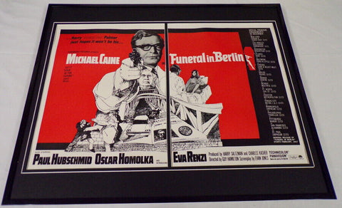 1966 Funeral in Berlin 16x20 Framed ORIGINAL Industry Advertisement M Caine