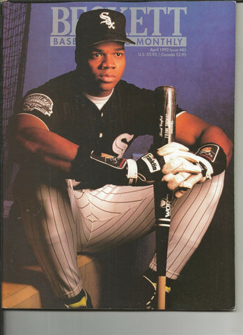 ORIGINAL Vintage Apr 1992 Beckett Baseball Card Magazine Frank Thomas Ron Gant