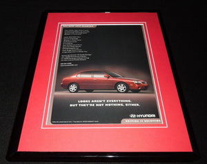 2001 Hyundai Elantra Framed 11x14 ORIGINAL Advertisement 