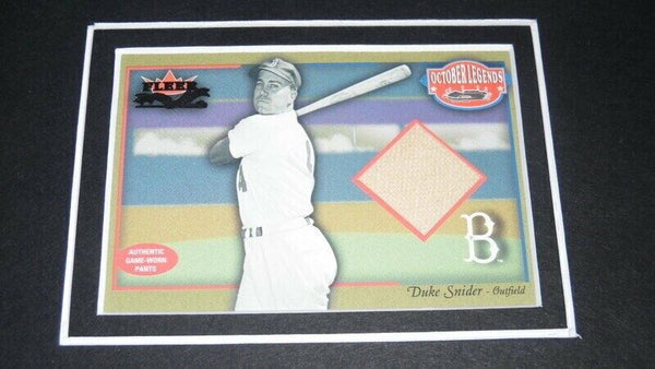 Duke Snider Framed 11x14 Game Used Pants & Photo Display Dodgers