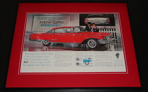 Introducing 1960 Mercury Framed 16x20 ORIGINAL Vintage Advertisement Display