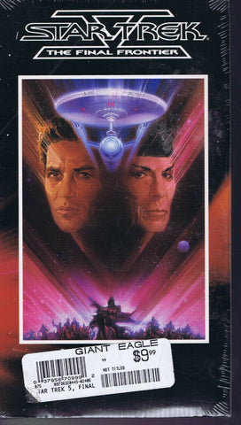 Star Trek V Final Frontier VINTAGE SEALED VHS Cassette William Shatner