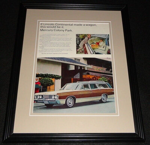 1968 Lincoln Mercury Colony Park 11x14 Framed ORIGINAL Advertisement