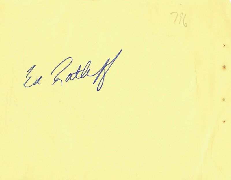 Ed Ratleff Rockets & Susan Browning actress Dual Signed Vintage Album Page JSA