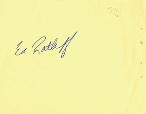 Ed Ratleff Rockets & Susan Browning actress Dual Signed Vintage Album Page JSA