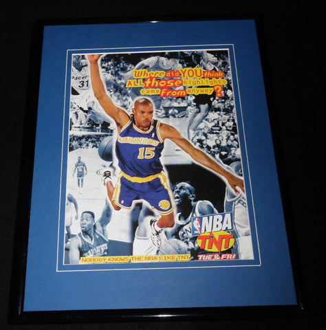 1994 NBA on TNT Framed 11x14 ORIGINAL Advertisement Latrell Sprewell