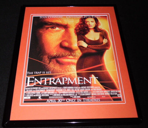 Entrapment 1999 Framed ORIGINAL 11x14 Vintage Advertisement Catherine Zeta Jones