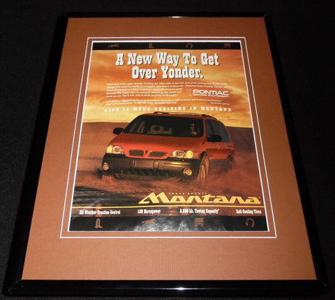 1997 Pontiac Trans Sport Montana Framed 11x14 ORIGINAL Advertisement 