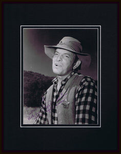 Denver Pyle Signed Vintage Framed 8x10 Photo Wyatt Earp Dukes of Hazzard Jesse