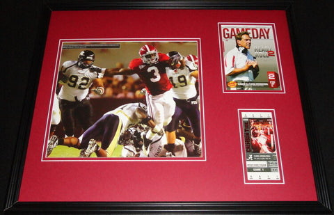 2008 Alabama vs Fla Intl Framed 16x20 Photo & Repro Ticket & Program Cover Set