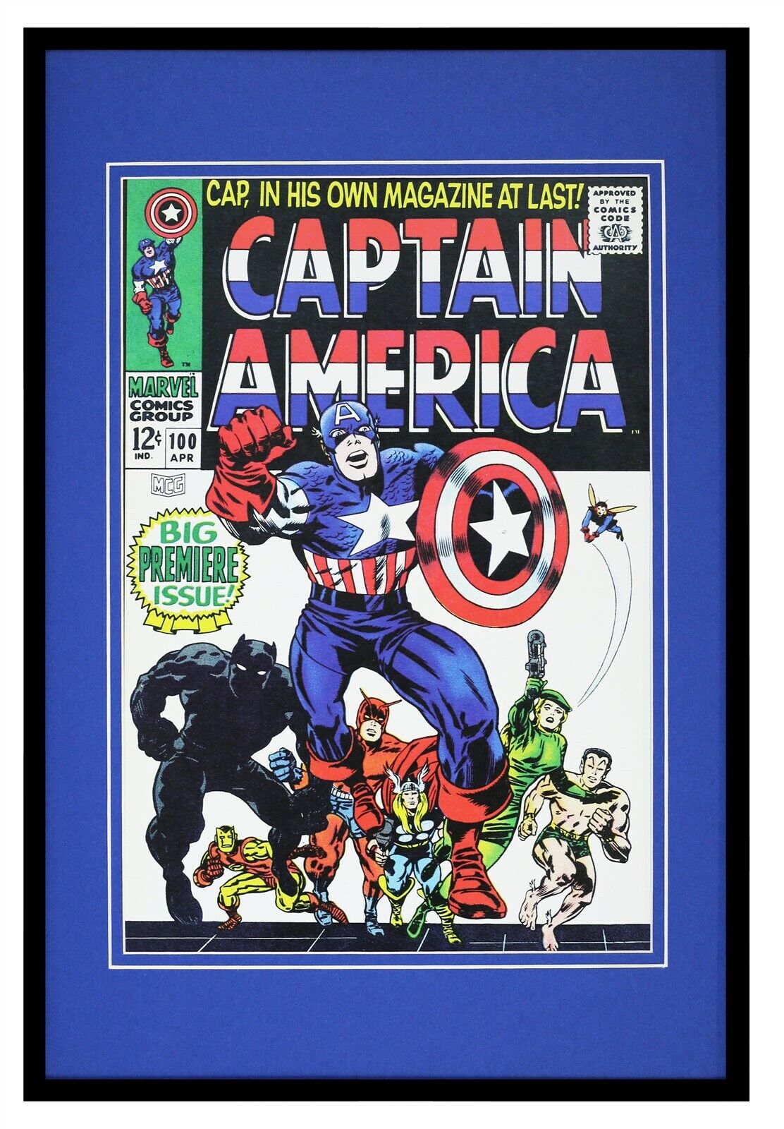 Captain America #100 Marvel Framed 12x18 Official Repro Cover Display