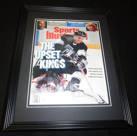 Tomas Sandstrom Signed Framed 1990 Sports Illustrated Magazine Cover Kings