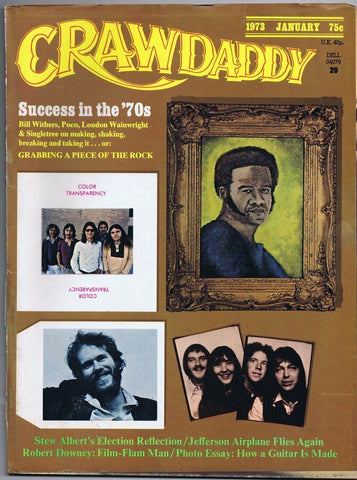 ORIGINAL Vintage January 1973 Crawdaddy Magazine Bill Withers (cover detached)