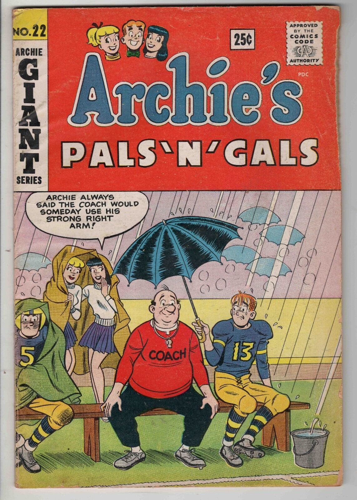 Archie Pals N Gals #22 VINTAGE 1962 Archie Comics Veronica Betty GGA