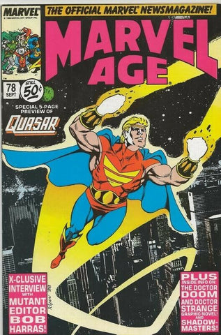 Marvel Age #78 ORIGINAL Vintage 1989 Marvel Comics Quasar