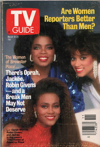 Mar 18 1989 TV Guide Magazine Brewster Place O Winfrey Jackee Robin Givens