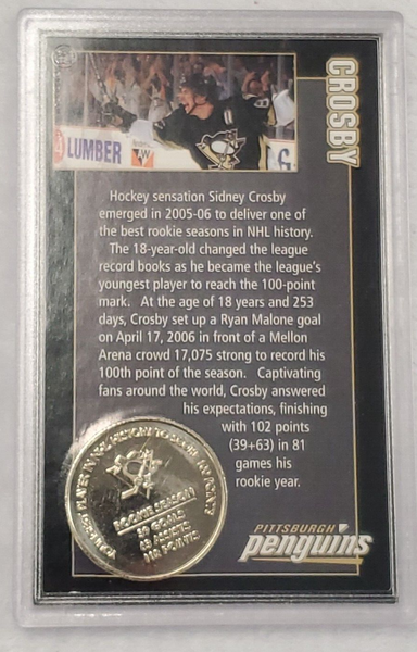 Sidney Crosby Commemorative Rookie Jumbo Card + Coin Set