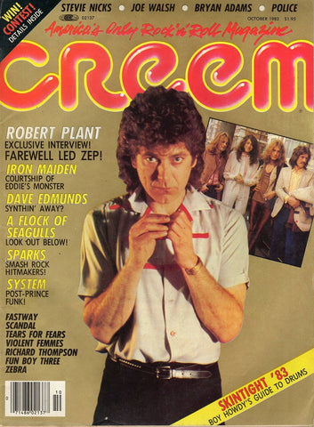 VINTAGE Oct 1983 Creem Magazine Robert Plant Farewell Led Zeppelin